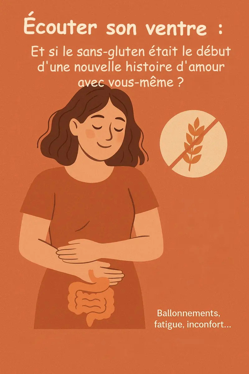 Personne en train d'écouter son corps et de prendre soin de soi sans gluten