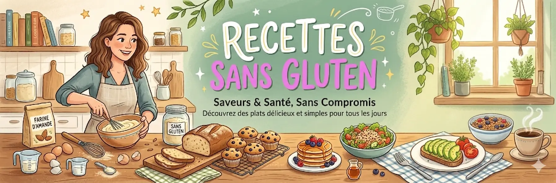 Banniere de recettes sans gluten